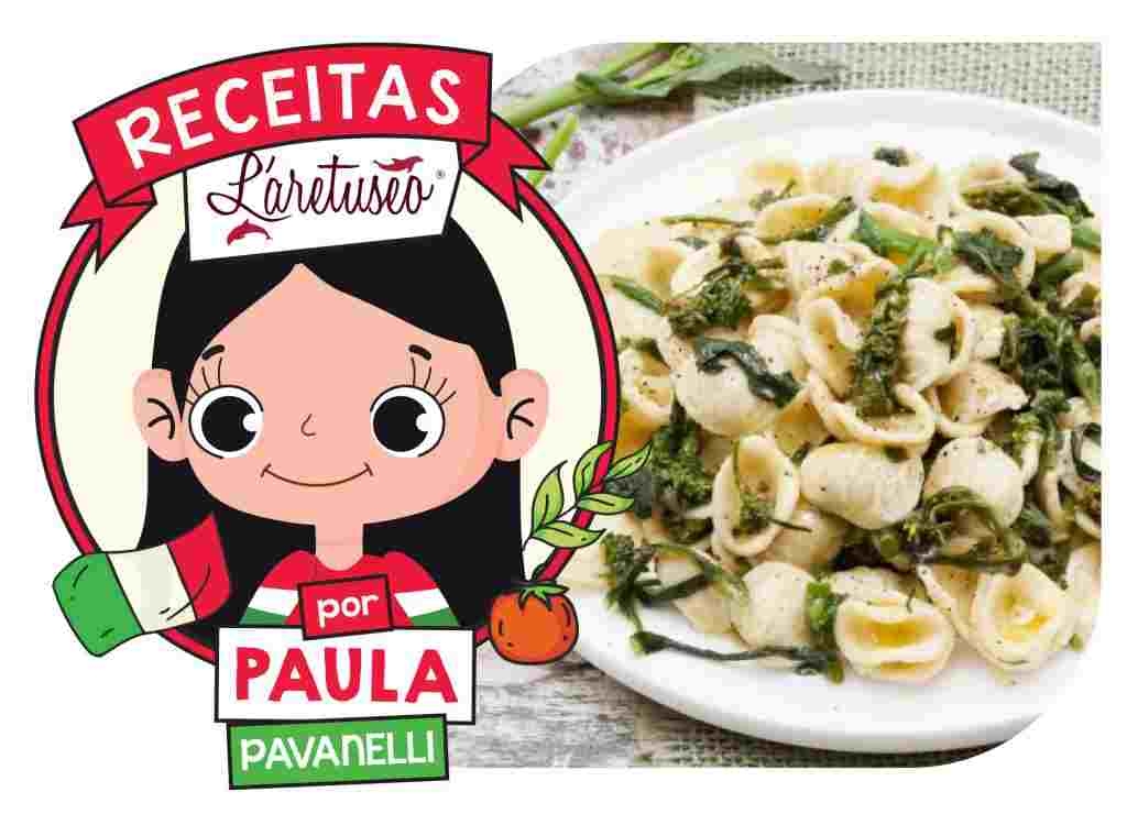 Orecchiette con Cime di Rapa (folhas de Nabo)